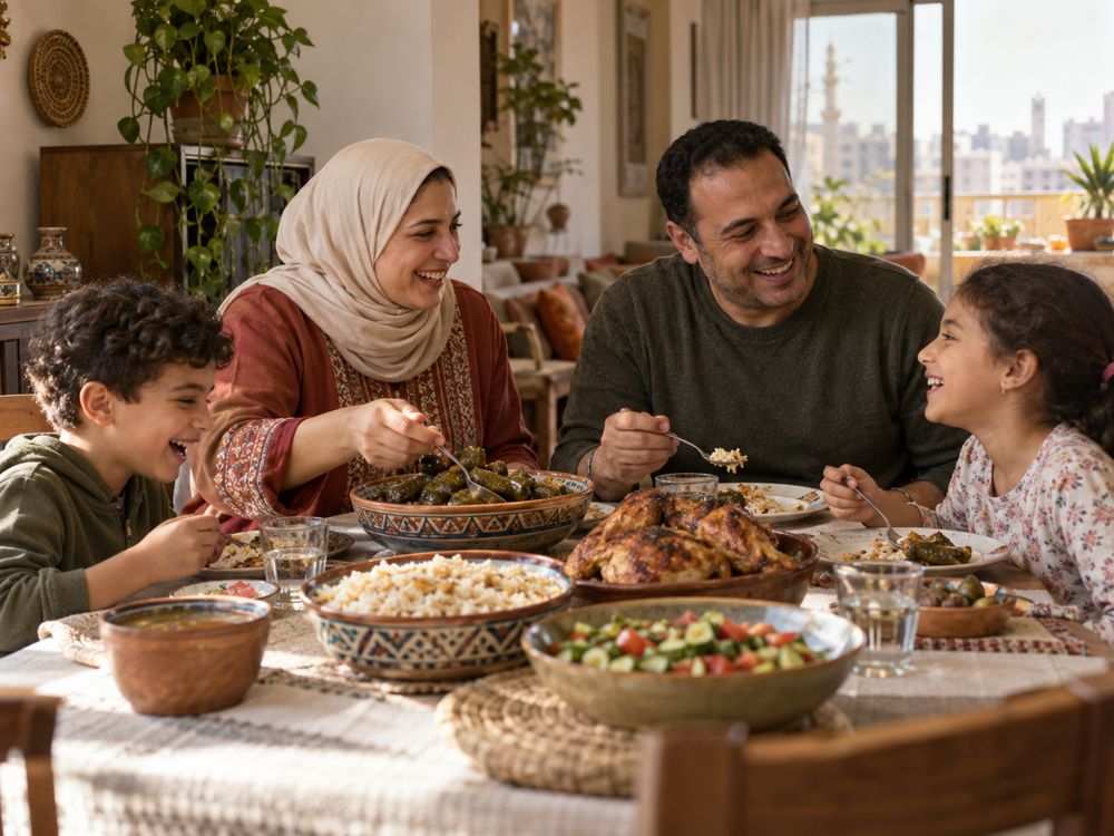 عيلة على سفرة الغدا